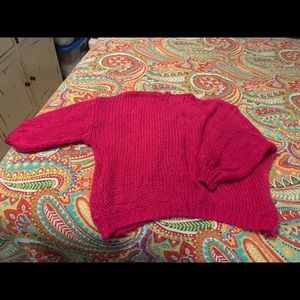 Oversized pink fashion sweater